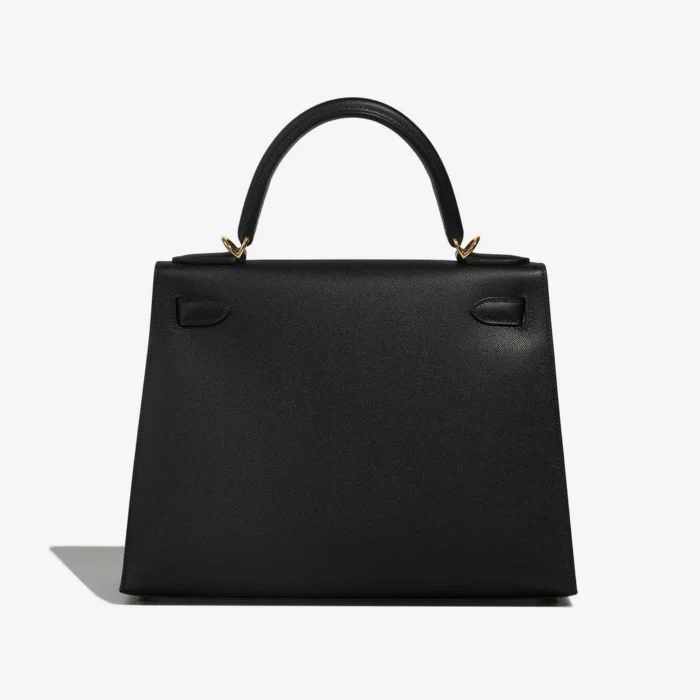 Artisan-Grade Hermès Dupes Kelly 28 Veau Madame Black GHW - Replica Handbags - Image 2