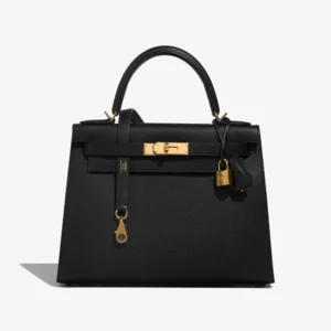 Artisan-Grade Hermès Dupes Kelly 28 Veau Madame Black GHW