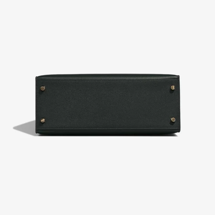Artisan-Grade Hermès Dupes Kelly 28 Veau Madame Vert Rousseau GHW - Replica Handbags - Image 3