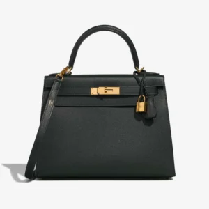 Artisan-Grade Hermès Dupes Kelly 28 Veau Madame Vert Rousseau GHW