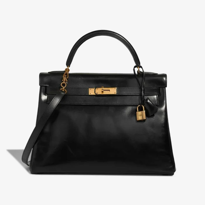Artisan-Grade Hermès Dupes Kelly 32 Box Black GHW - Replica Handbags