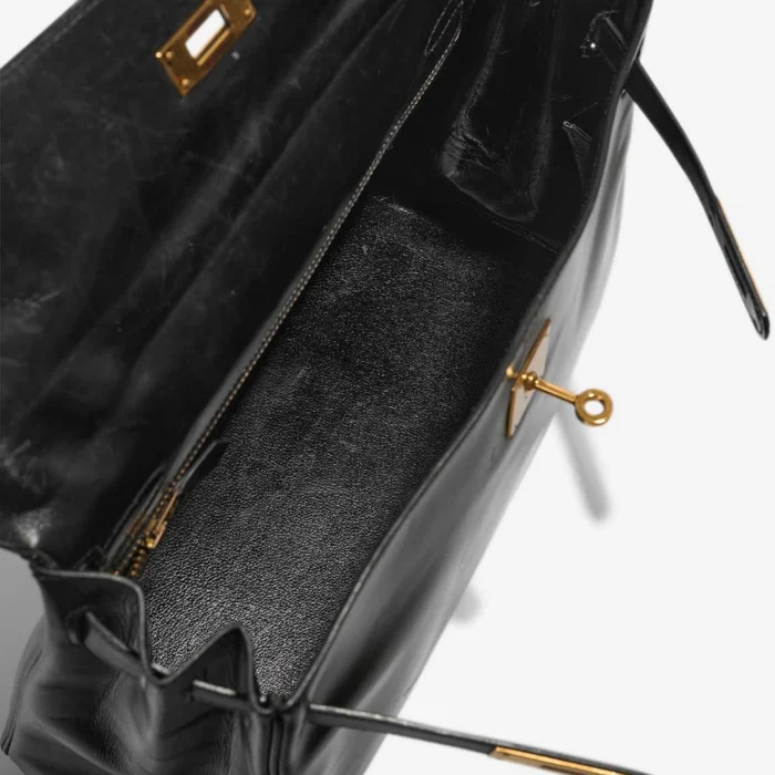 Artisan-Grade Hermès Dupes Kelly 32 Box Black GHW - Replica Handbags - Image 5