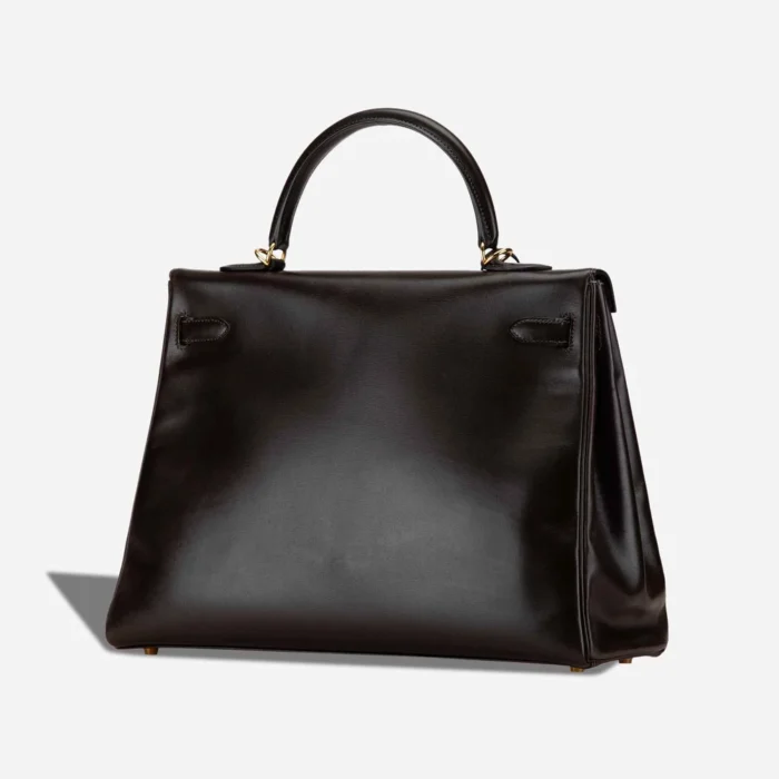 Artisan-Grade Hermès Dupes Kelly 32 Box Marron GHW - Replica Handbags - Image 2
