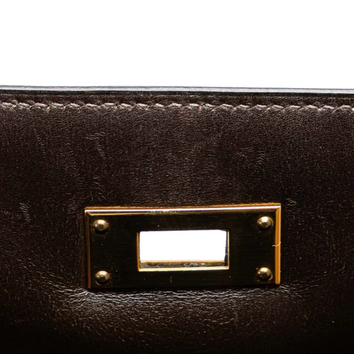 Artisan-Grade Hermès Dupes Kelly 32 Box Marron GHW - Replica Handbags - Image 6