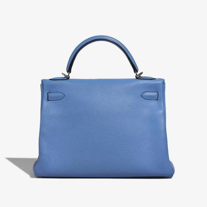 Artisan-Grade Hermès Dupes Kelly 32 Clemence Blue Paradise PHW - Replica Handbags - Image 2