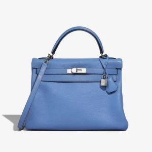 Artisan-Grade Hermès Dupes Kelly 32 Clemence Blue Paradise PHW – Replica Handbags