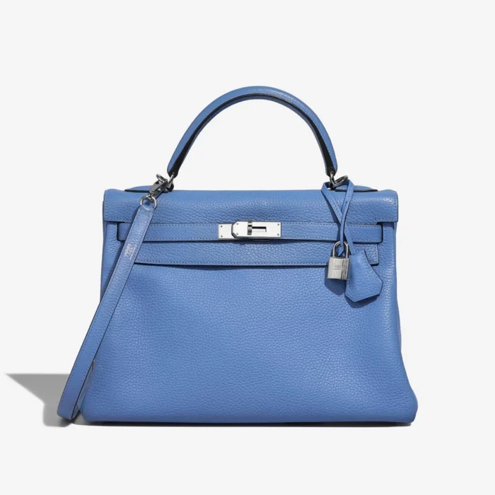 Artisan-Grade Hermès Dupes Kelly 32 Clemence Blue Paradise PHW – Replica Handbags