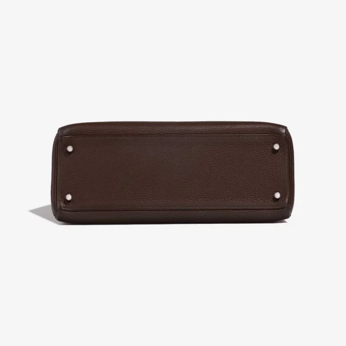 Artisan-Grade Hermès Dupes Kelly 32 Clemence Cacao PHW - Replica Handbags - Image 3