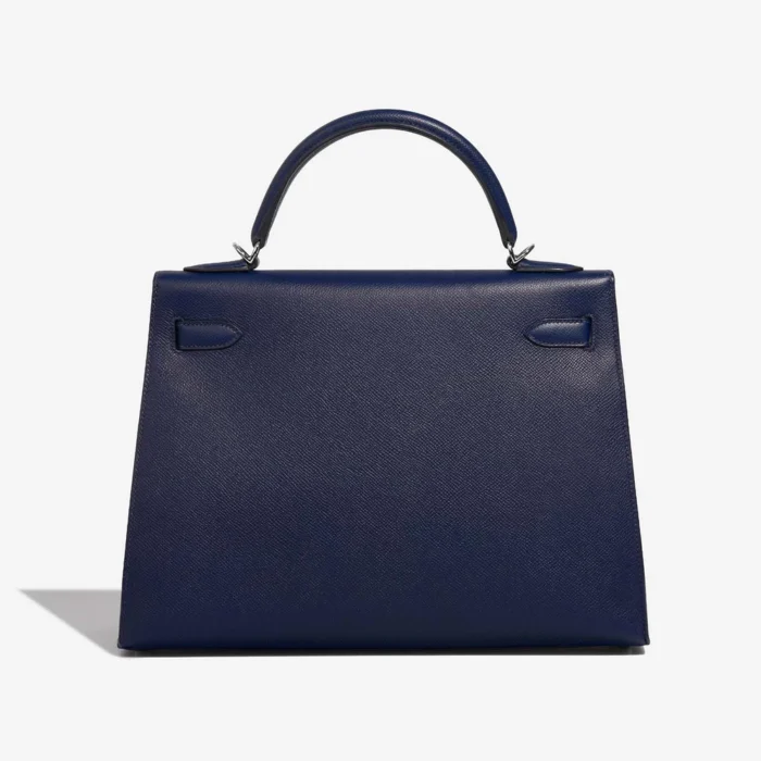Artisan-Grade Hermès Dupes Kelly 32 Epsom Blue Saphir PHW - Replica Handbags - Image 2