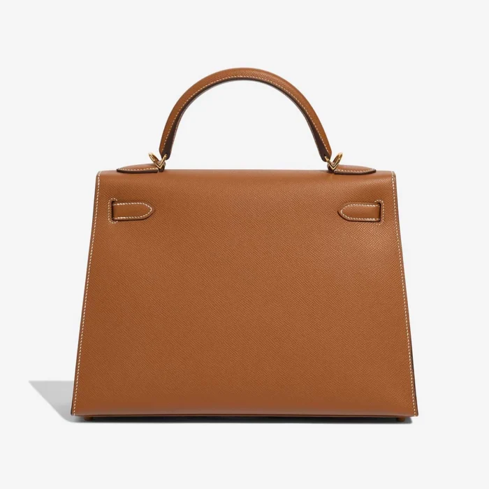 Artisan-Grade Hermès Dupes Kelly 32 Epsom Gold GHW - Replica Handbags - Image 2
