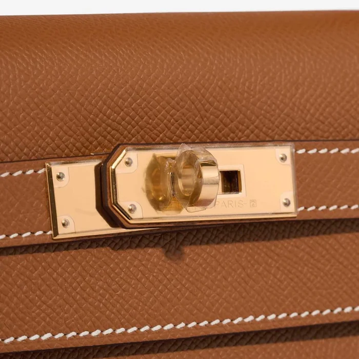 Artisan-Grade Hermès Dupes Kelly 32 Epsom Gold GHW - Replica Handbags - Image 7