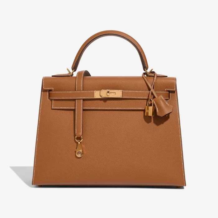 Artisan-Grade Hermès Dupes Kelly 32 Epsom Gold GHW - Replica Handbags