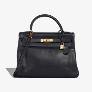 Artisan-Grade Hermès Dupes Kelly 32 Gulliver Bleu Marine GHW - Replica Handbags