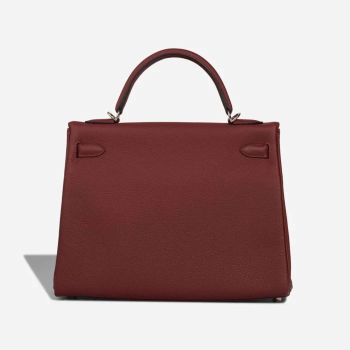 Artisan-Grade Hermès Dupes Kelly 32 Togo Rouge H PHW - Replica Handbags - Image 2