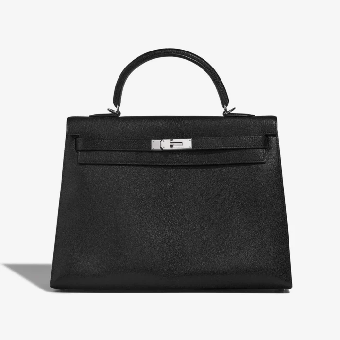 Artisan-Grade Hermès Dupes Kelly 35 Chevre Black PHW | Replica Bags