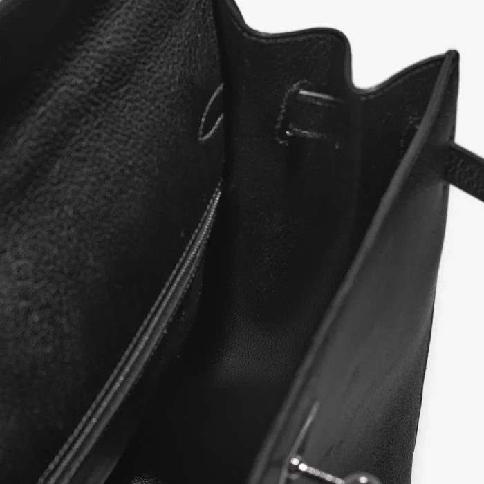 Artisan-Grade Hermès Dupes Kelly 35 Chevre Black PHW - Replica Handbags - Image 5
