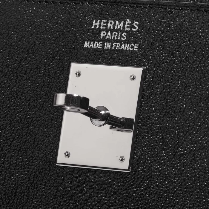 Artisan-Grade Hermès Dupes Kelly 35 Chevre Black PHW - Replica Handbags - Image 6