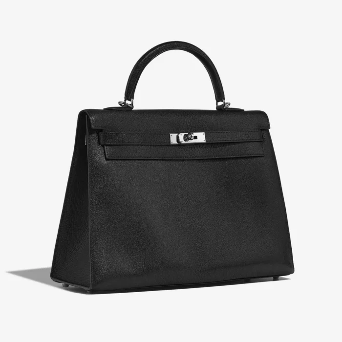 Artisan-Grade Hermès Dupes Kelly 35 Chevre Black PHW - Replica Handbags - Image 4