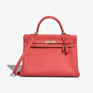 Artisan-Grade Hermès Dupes Kelly 35 Epsom Rose Jaipur/Gold Candy Collection GHW - Replica Handbags