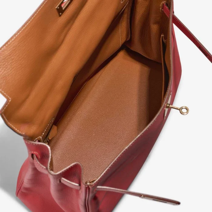 Artisan-Grade Hermès Dupes Kelly 35 Epsom Rose Jaipur/Gold Candy Collection GHW - Replica Handbags - Image 5