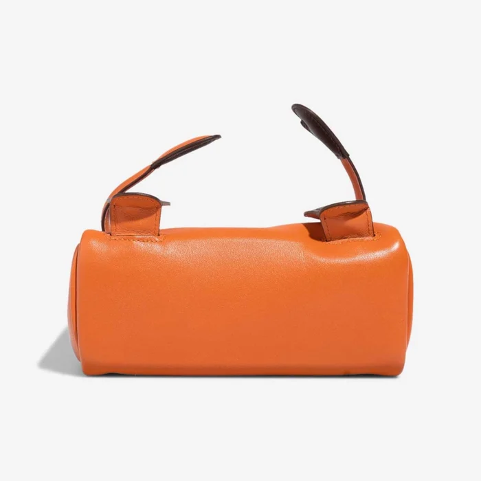 Artisan-Grade Hermès Dupes Kelly Doll Swift Orange H/Brown PHW - Replica Handbags - Image 3