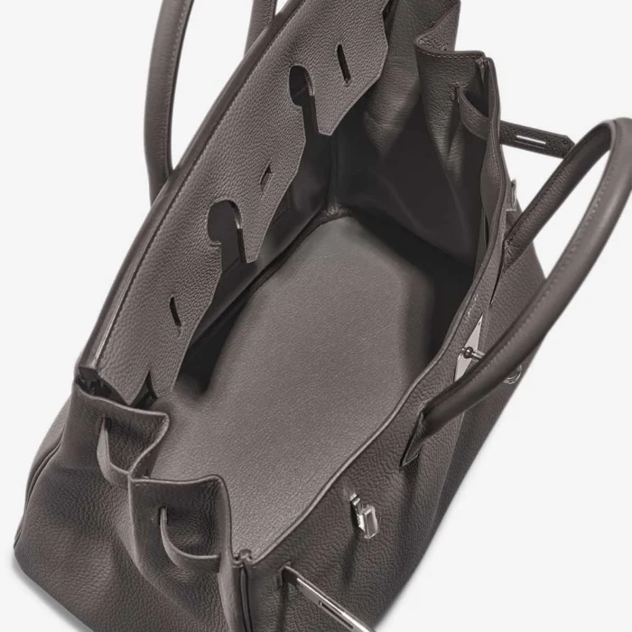 Artisan-Grade Hermès Dupes Kelly To Go Evercolor Etoupe PHW - Replica Handbags - Image 5