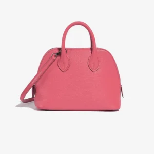 Artisan-Grade Hermès Dupes Mini Bolide Chevre Mysore Rose Lipstick PHW - Replica Handbags