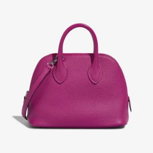 Artisan-Grade Hermès Dupes Mini Bolide Chevre Mysore Rose Pourpre PHW - Replica Handbags