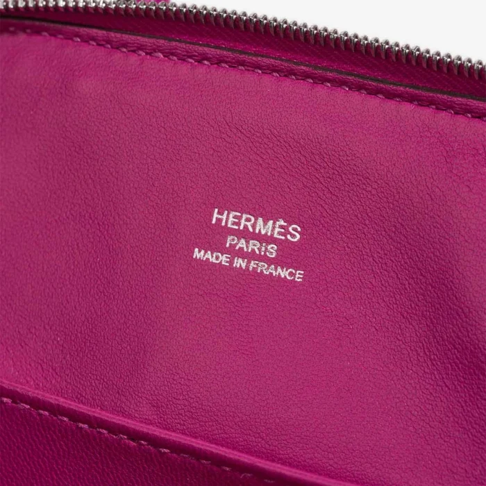Artisan-Grade Hermès Dupes Mini Bolide Chevre Mysore Rose Pourpre PHW - Replica Handbags - Image 2