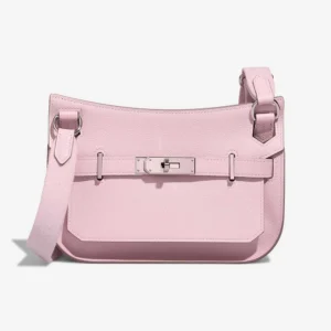 Artisan-Grade Hermès Dupes Mini Jypsiere Evercolor Mauve Pale/Nata PHW - Replica Handbags