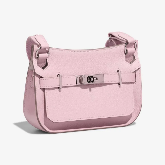 Artisan-Grade Hermès Dupes Mini Jypsiere Evercolor Mauve Pale/Nata PHW - Replica Handbags - Image 4