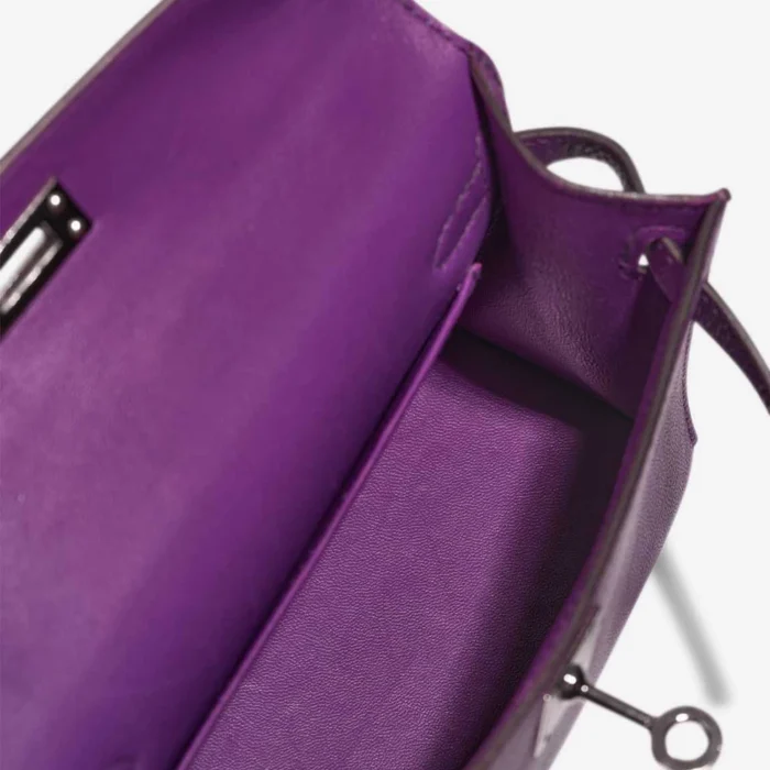 Artisan-Grade Hermès Dupes Mini Kelly Chevre Anemone PHW - Replica Handbags - Image 5