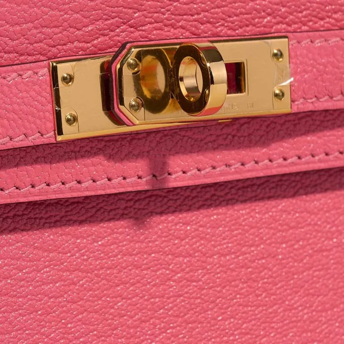 Artisan-Grade Hermès Dupes Mini Kelly Chevre Lipstick GHW - Replica Handbags - Image 6