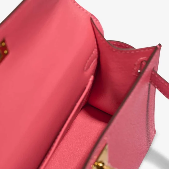 Artisan-Grade Hermès Dupes Mini Kelly Chevre Lipstick GHW - Replica Handbags - Image 5