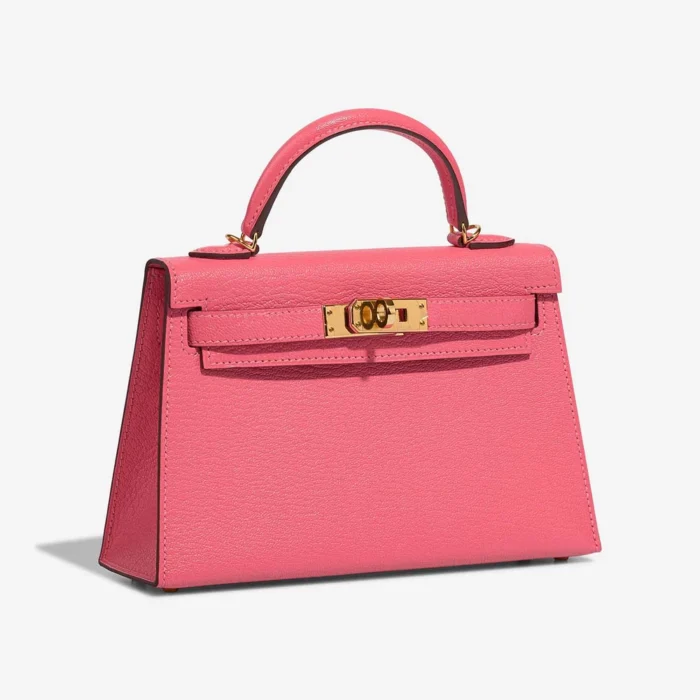 Artisan-Grade Hermès Dupes Mini Kelly Chevre Lipstick GHW - Replica Handbags - Image 4