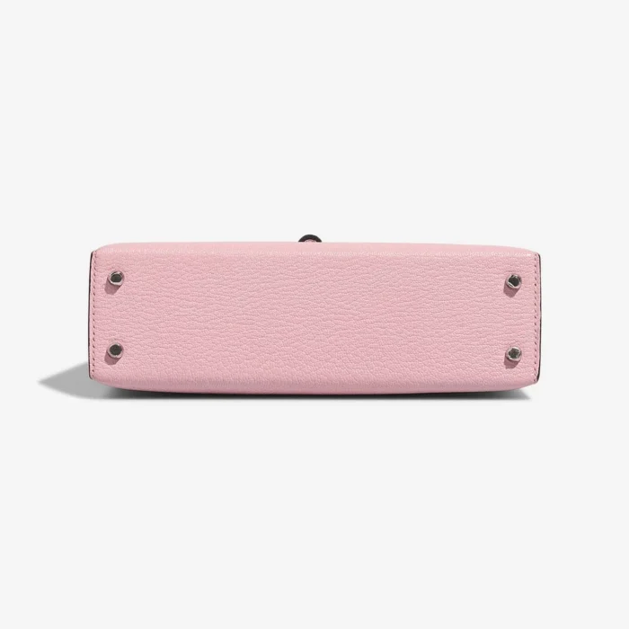 Artisan-Grade Hermès Dupes Mini Kelly Chevre Rose Sakura PHW - Replica Handbags - Image 3