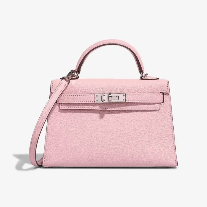Artisan-Grade Hermès Dupes Mini Kelly Chevre Rose Sakura PHW