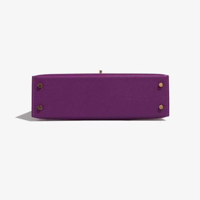Artisan-Grade Hermès Dupes Mini Kelly Touch Alligator/Veau Madame Amethyst/Anemone PBHW - Replica Handbags - Image 3