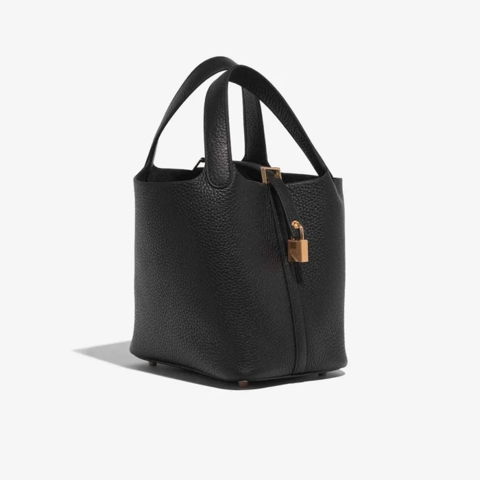 Artisan-Grade Hermès Dupes Picotin 18 Clemence Black GHW - Replica Handbags - Image 5