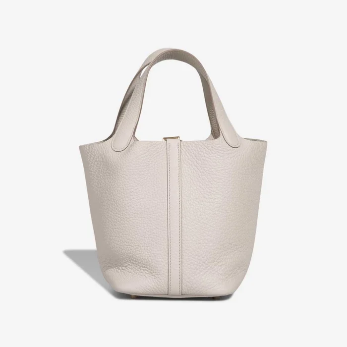 Artisan-Grade Hermès Dupes Picotin 18 Taurillon Clemence Beton PHW - Replica Handbags - Image 3
