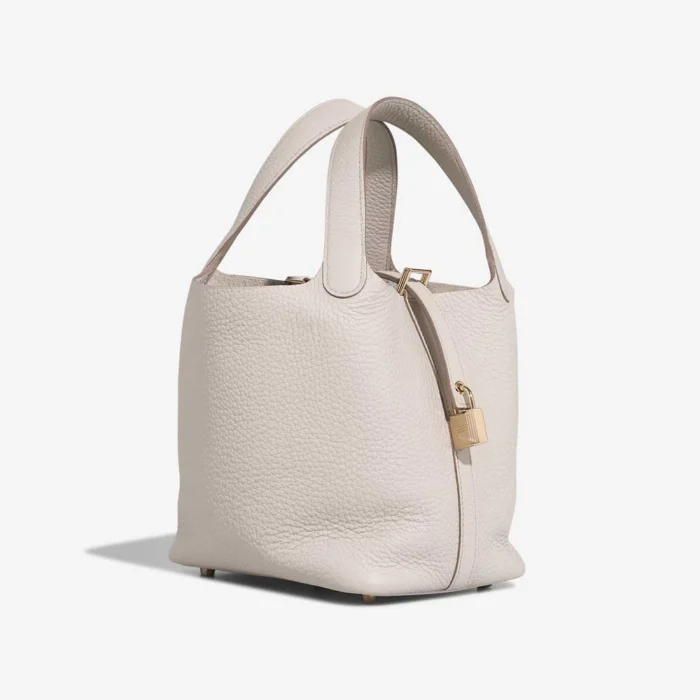 Artisan-Grade Hermès Dupes Picotin 18 Taurillon Clemence Beton PHW - Replica Handbags - Image 5