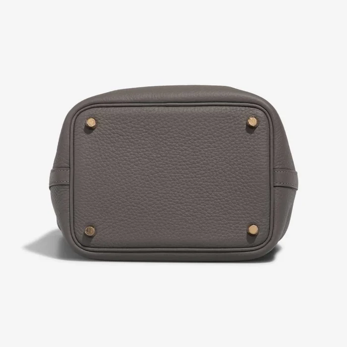 Artisan-Grade Hermès Dupes Picotin 18 Taurillon Clemence Gris Meyer GHW - Replica Handbags - Image 4