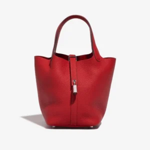 Artisan-Grade Hermès Dupes Picotin 18 Taurillon Clemence Rouge Casaque PHW – Replica Handbags