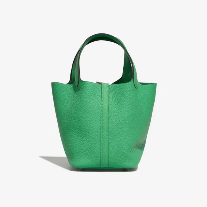 Artisan-Grade Hermès Dupes Picotin 18 Taurillon Clemence Vert Comics PHW - Replica Handbags - Image 3