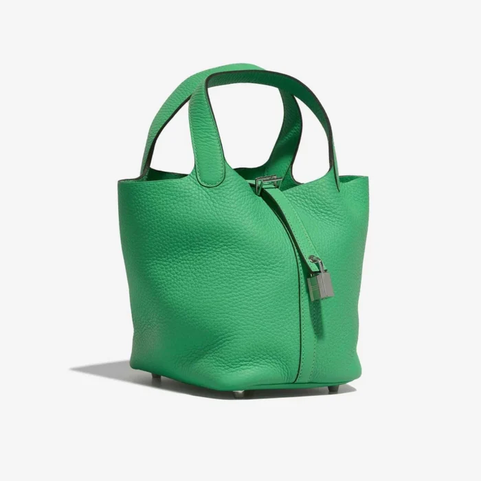Artisan-Grade Hermès Dupes Picotin 18 Taurillon Clemence Vert Comics PHW - Replica Handbags - Image 5