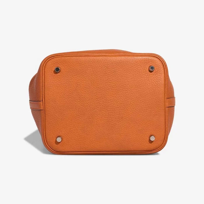 Artisan-Grade Hermès Dupes Picotin 22 Clemence Orange PHW - Replica Handbags - Image 4