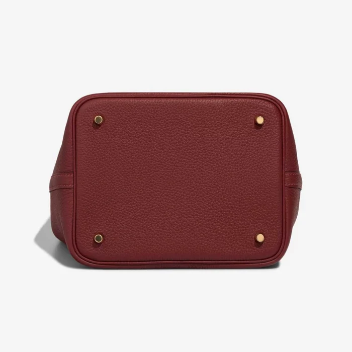 Artisan-Grade Hermès Dupes Picotin 22 Taurillon Clemence Rouge H GHW - Replica Handbags - Image 4