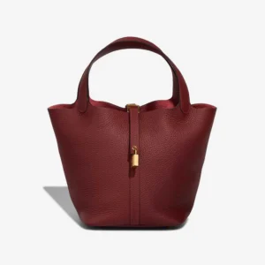 Artisan-Grade Hermès Dupes Picotin 22 Taurillon Clemence Rouge H GHW - Replica Handbags