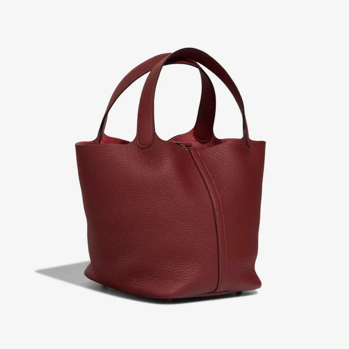 Artisan-Grade Hermès Dupes Picotin 22 Taurillon Clemence Rouge H GHW - Replica Handbags - Image 5