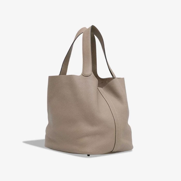Artisan-Grade Hermès Dupes Picotin 26 Clemence Gris Tourterelle PHW - Replica Handbags - Image 3